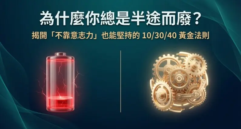 忙、累、一停就很難再開始!原來問題不在意志力,是少了這套系統